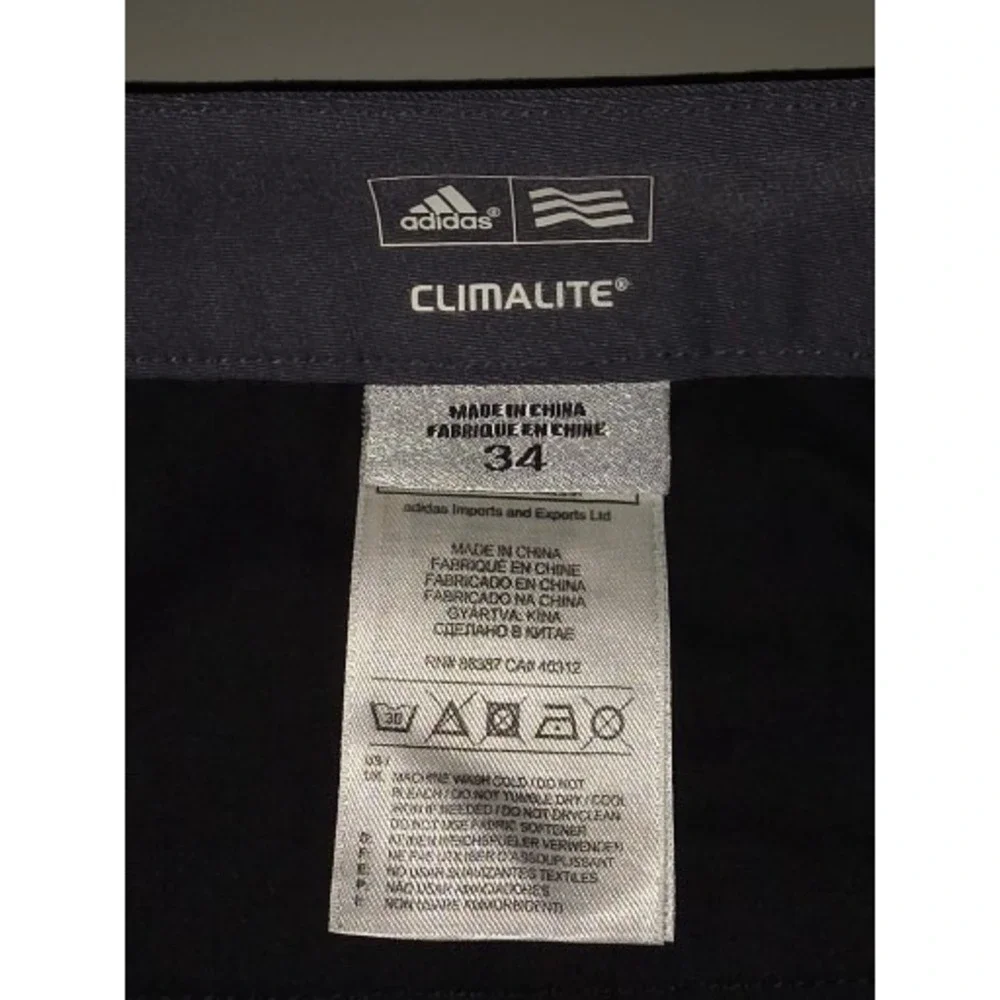 Adidas Climalite Mens Gray Golf Shorts Size 34 AE7002 Activewear‎ Piping Casual